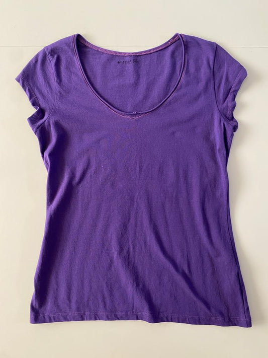 Playera basica morada, Talla M, Mujer