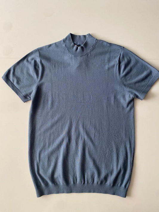 Tshirt de punto celeste, Talla M, Hombre