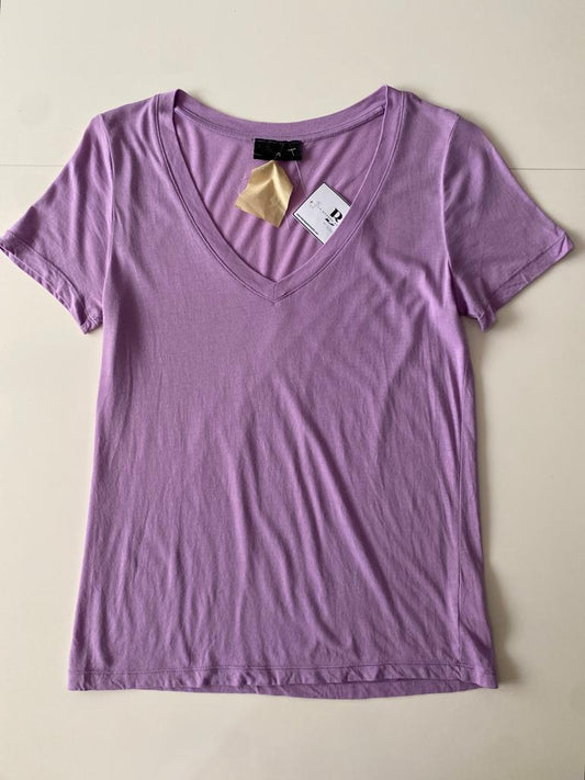 Playera basica lila, Talla S, Mujer