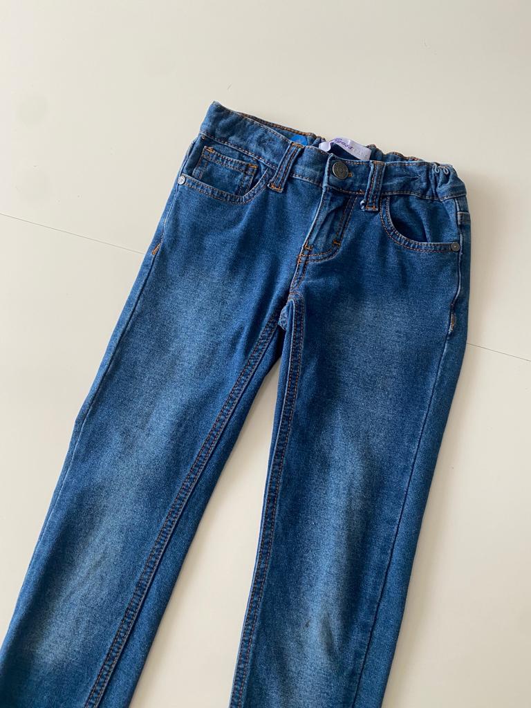 Jeans con elastico en cintura, Talla 8 años, Niña