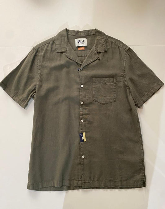 Camisa de lino verde, Talla M, Hombre