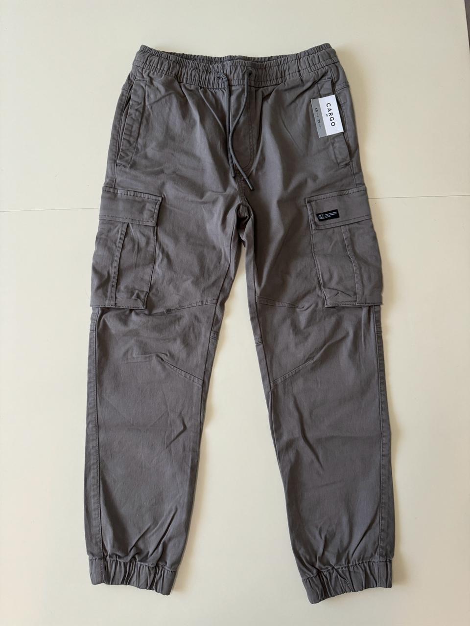 Pantalones cargo gris, Talla XS, 29Mx, Hombre