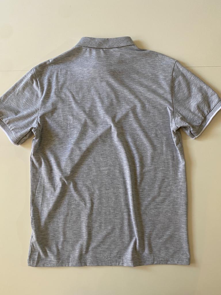 Polo gris juvenil, Talla M Slim, Hombre