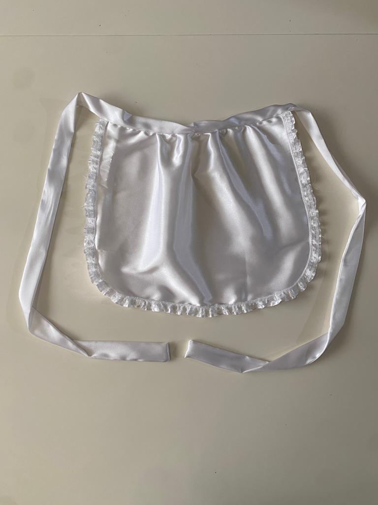 Delantal pequeño blanco, Unitalla, Unisex