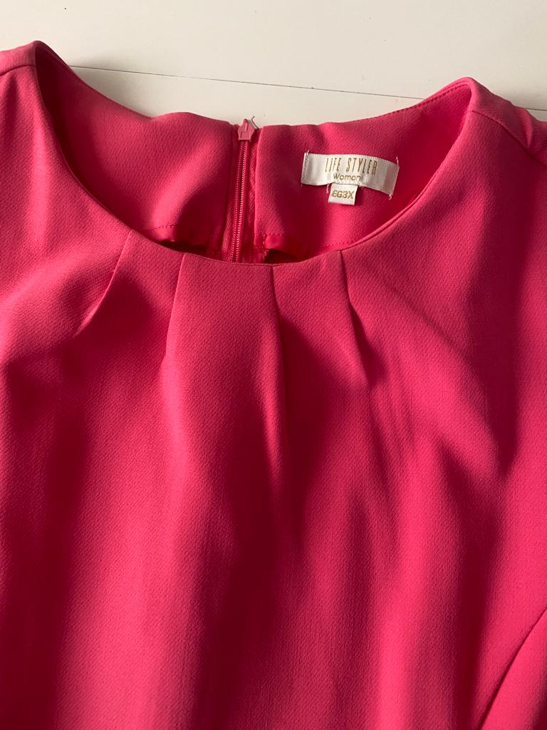 Vestido ejecutivo rosa, Talla 3XL, Mujer