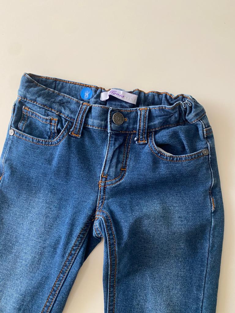 Jeans con elastico en cintura, Talla 8 años, Niña