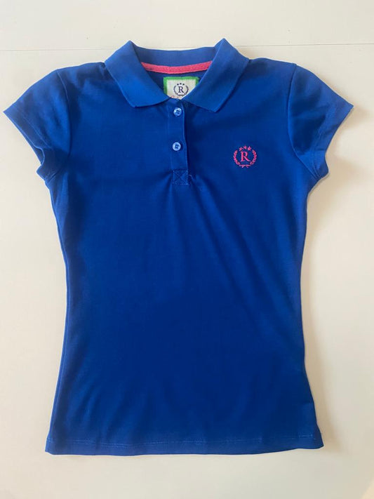 Polo azul rey, Talla S, Mujer