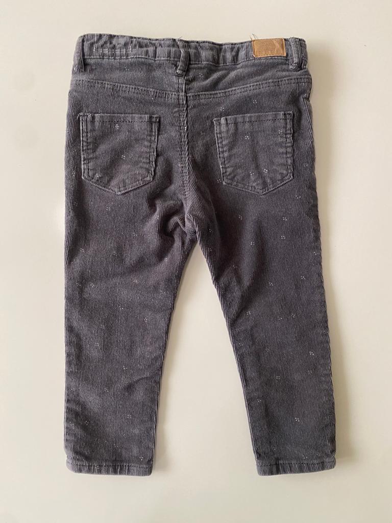 Pantalones de corduroy gris, Talla 10-24 meses, Bebe