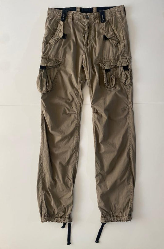 Pantalones tipo cargo cafe, Talla 30 Long, Hombre