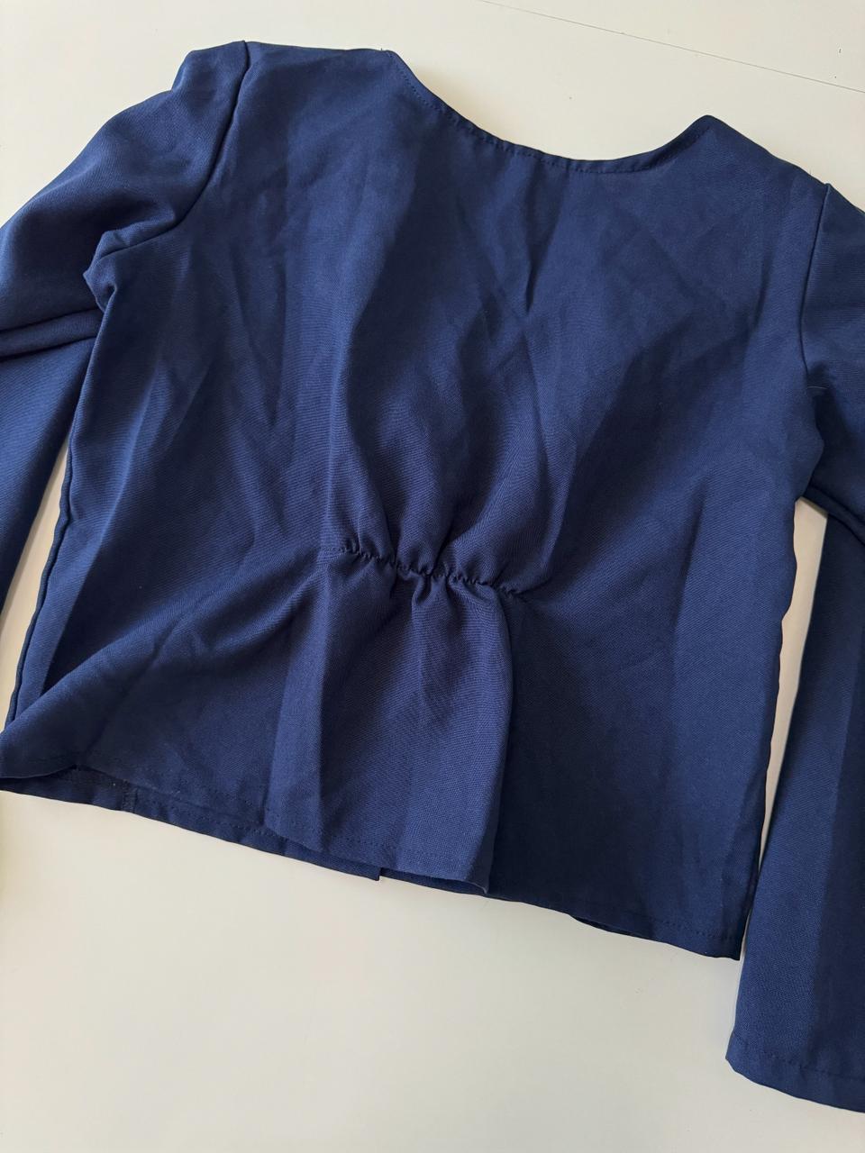 Blusa azul marino, Talla 10-12 años, Niña