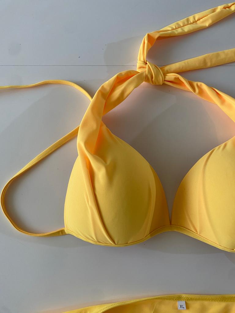 Bikini amarillo, Talla XL, Mujer