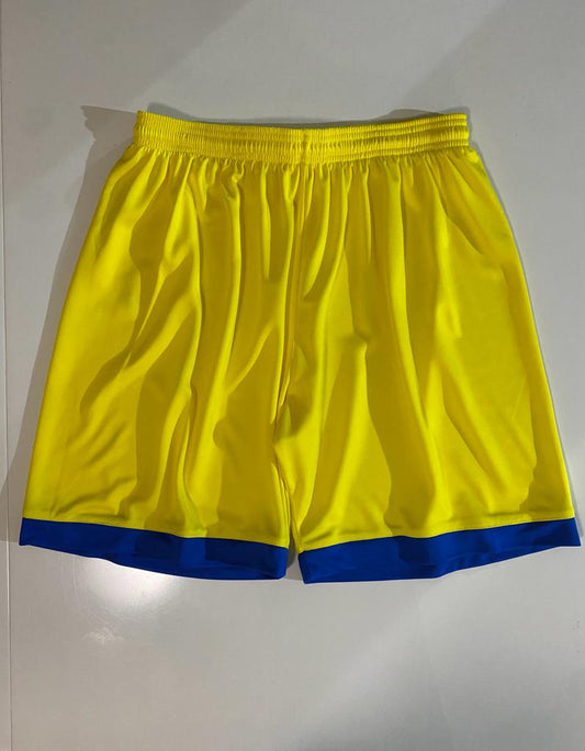 Shorts deportivos amarillos, Talla L, Hombre