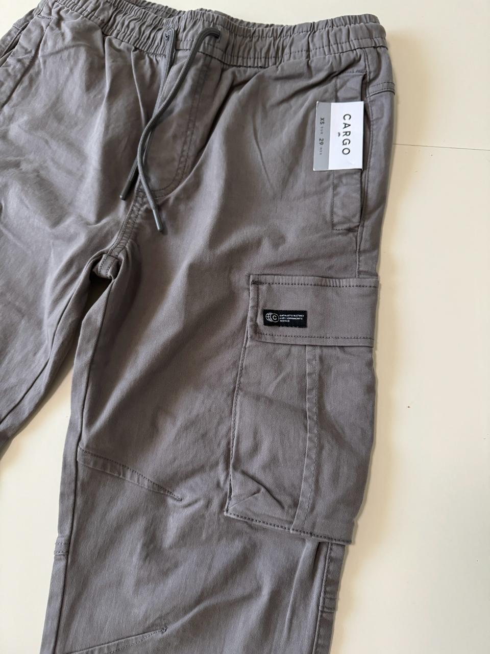 Pantalones cargo gris, Talla XS, 29Mx, Hombre