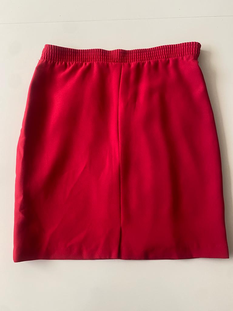 Falda vintage roja, Talla M, Mujer