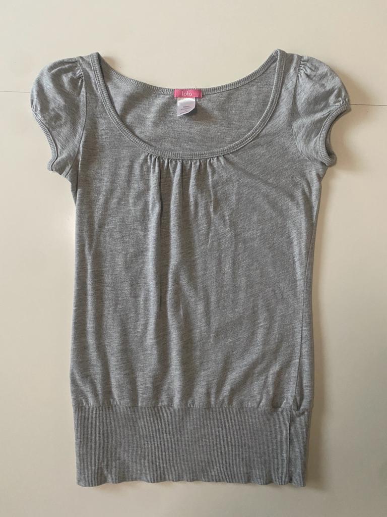 Playera gris, Talls XS, Mujer