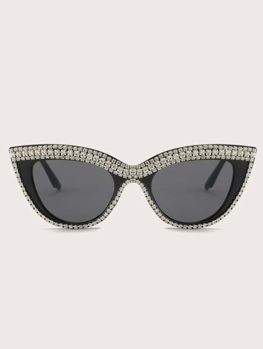 Gafas ojo de gato, con diamantes de imitación, NWT