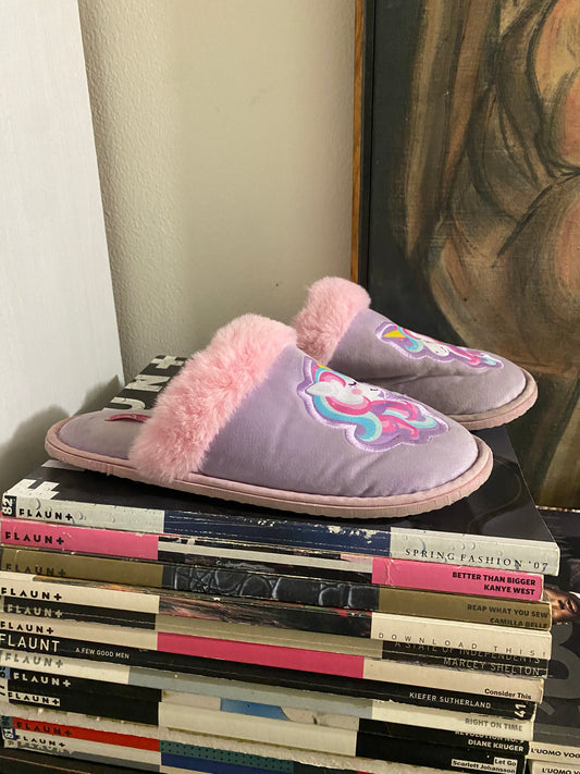 Pantuflas de niña de unicornio, Talla 23, Niña