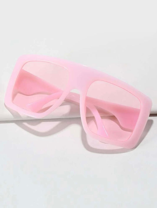 Lentes rosas oversized, Unisex