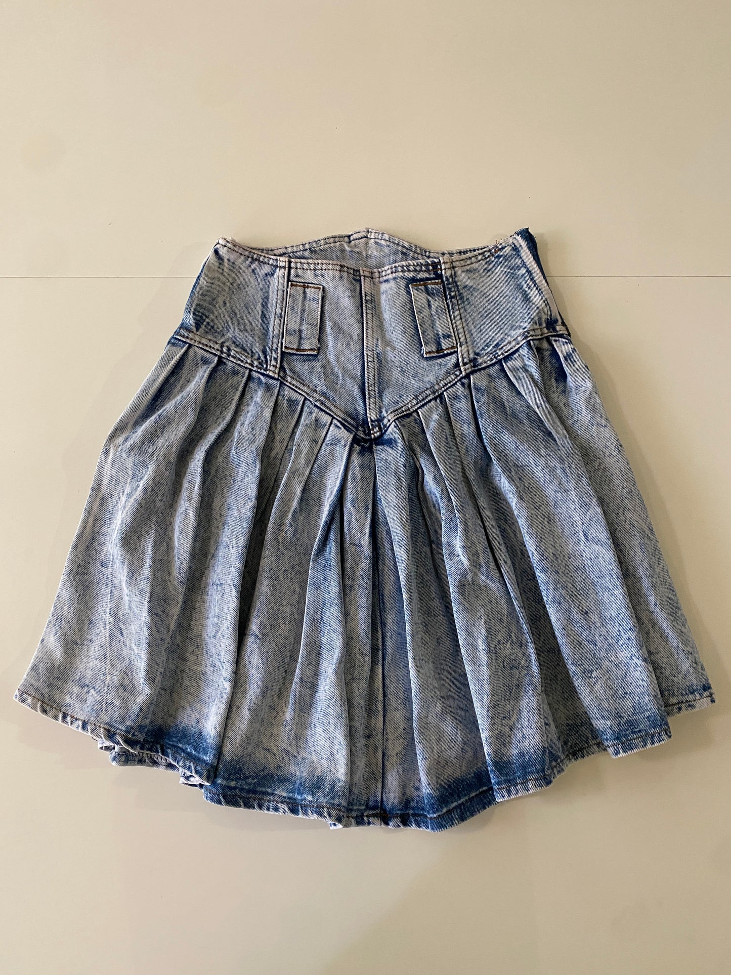 Falda vintage de mezclilla acid wash, Talla S, Talla 32