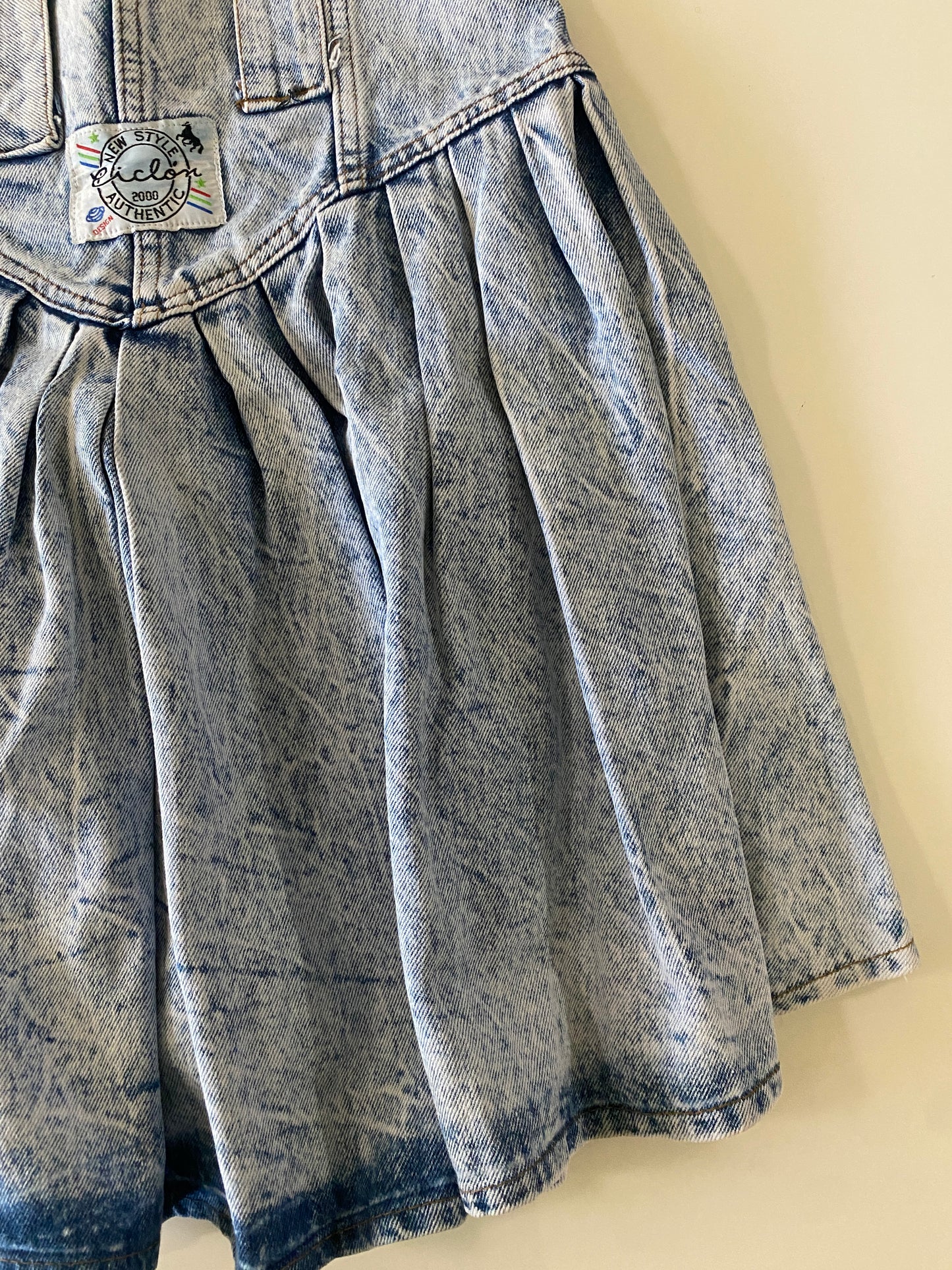 Falda vintage de mezclilla acid wash, Talla S, Talla 32