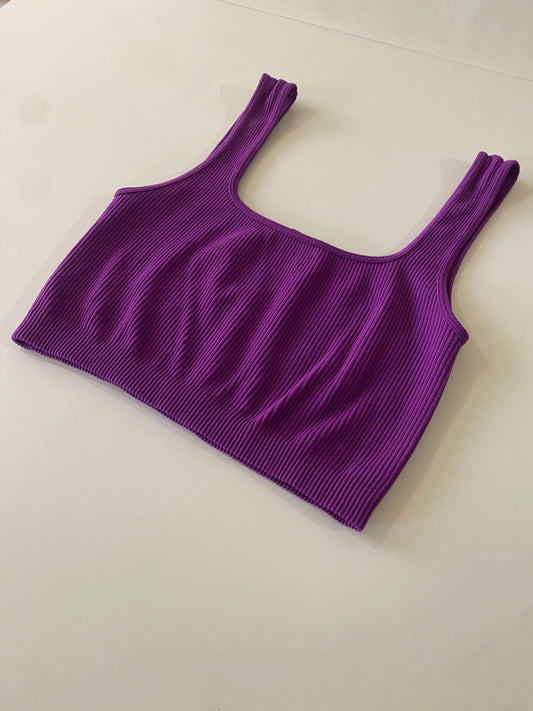 Crop top morado, Talla M-L