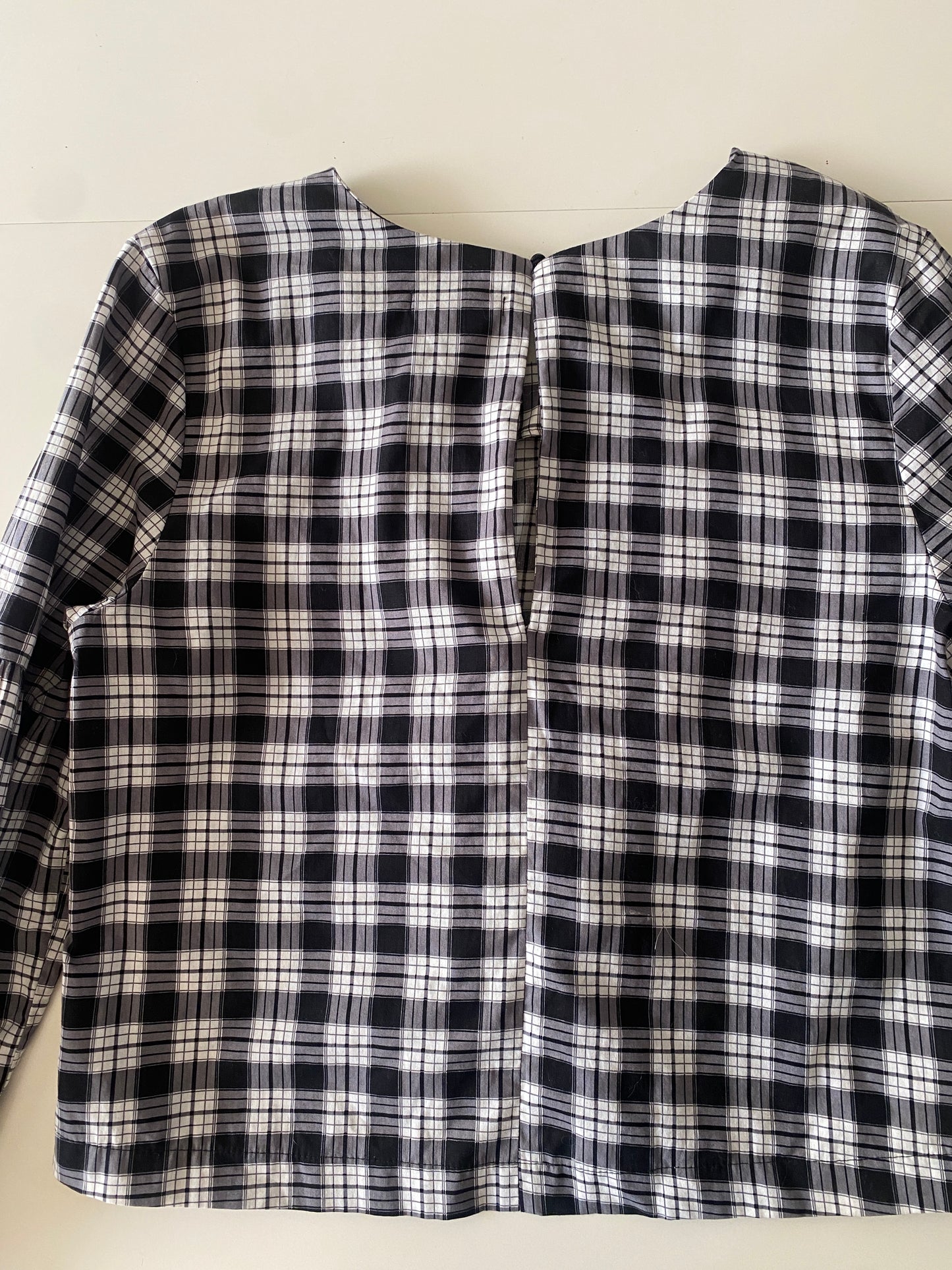 Camisa manga larga de cuadros, Talla M, Mujer