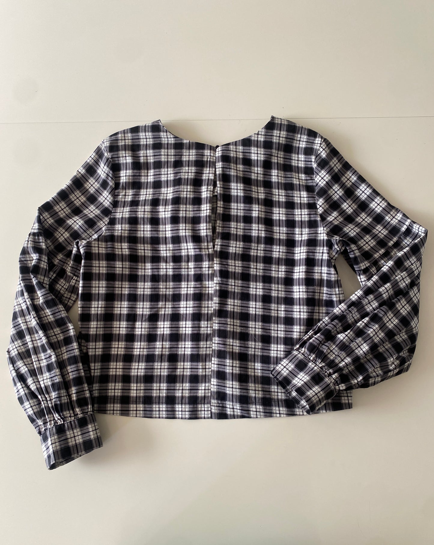 Camisa manga larga de cuadros, Talla M, Mujer