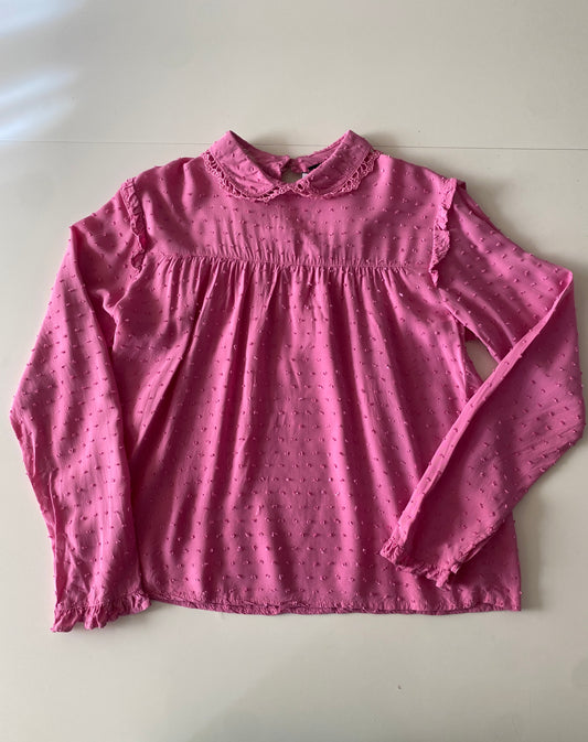Camisa manga larga rosa, Talla M, Mujer