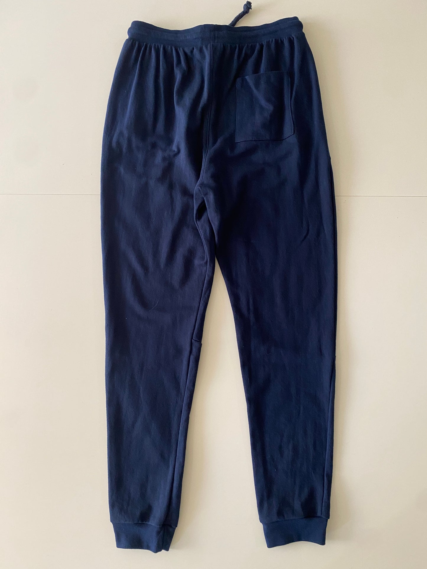 Pants deportivos de tela azul marino, Talla L, Hombre