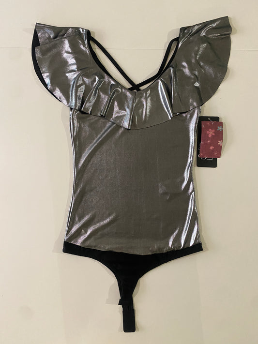 Body plateado, Talla S, Mujer