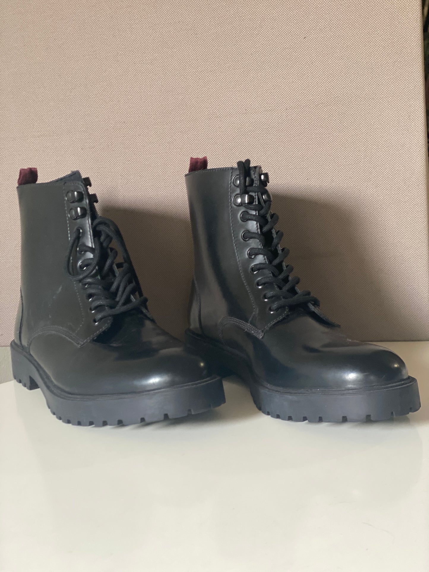 Botas acordonadas tipo industriales, Hombre Talla 43Eu, 27.5Mx,