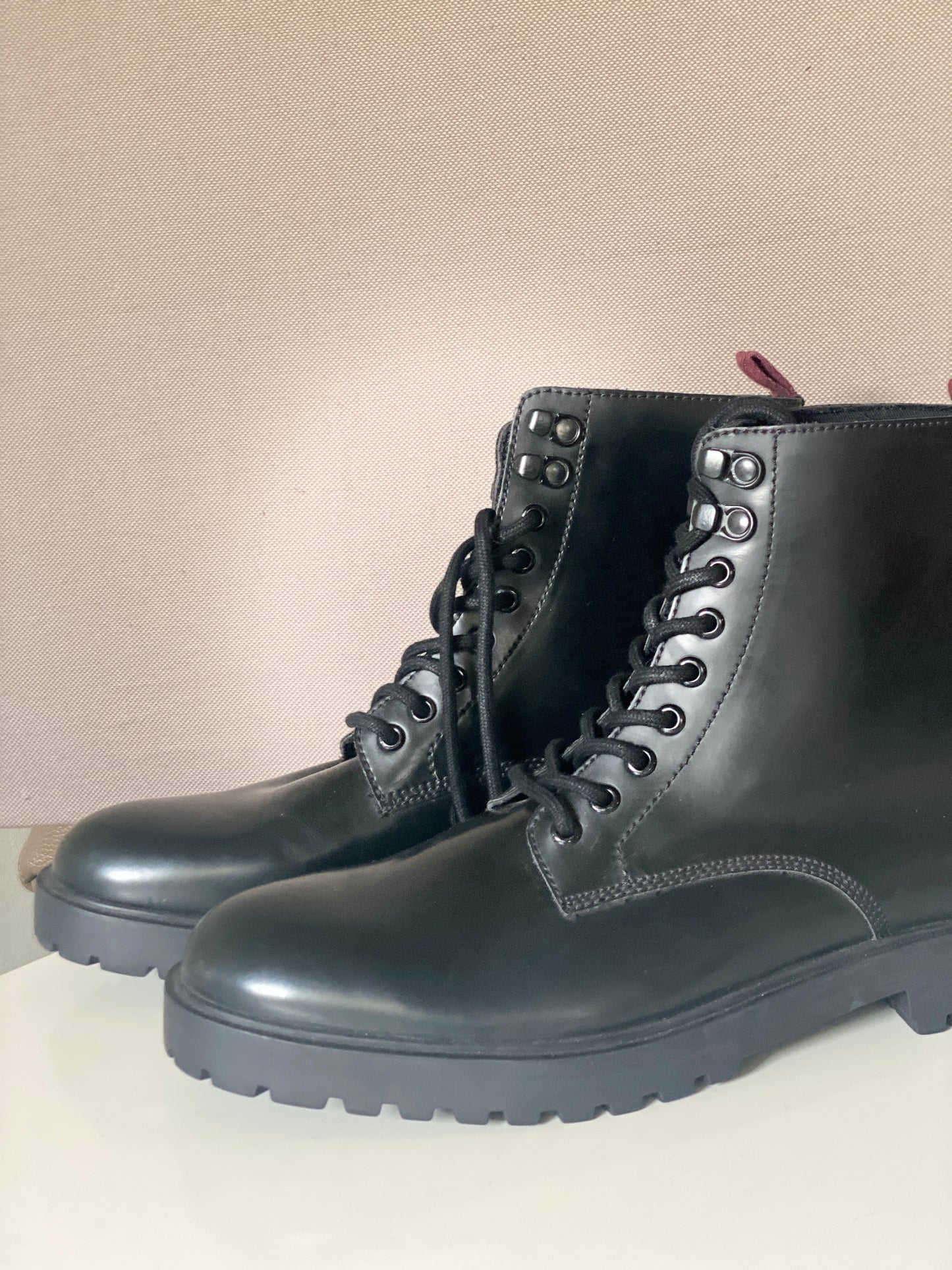 Botas acordonadas tipo industriales, Hombre Talla 43Eu, 27.5Mx,