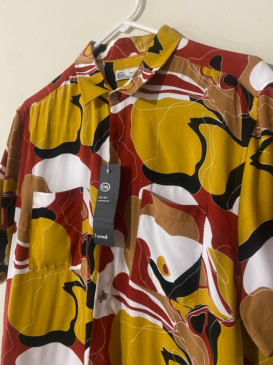 Camisa manga corta estampada, Talla M, NWT