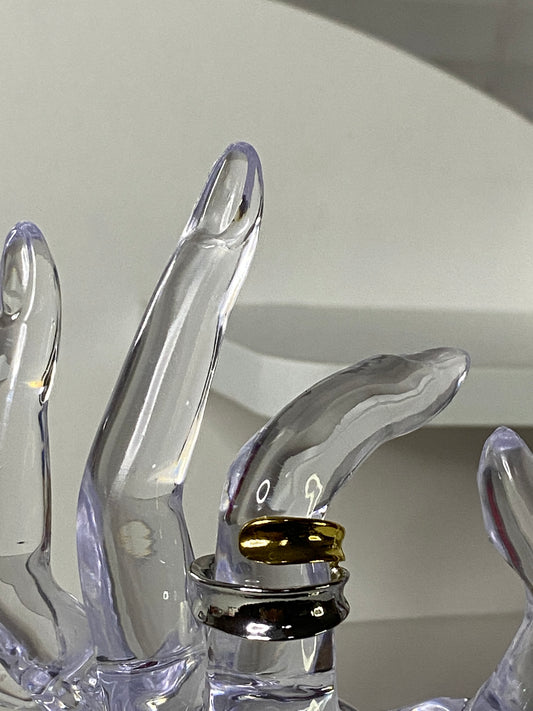 Anillo bicolor (dorado y plateado)