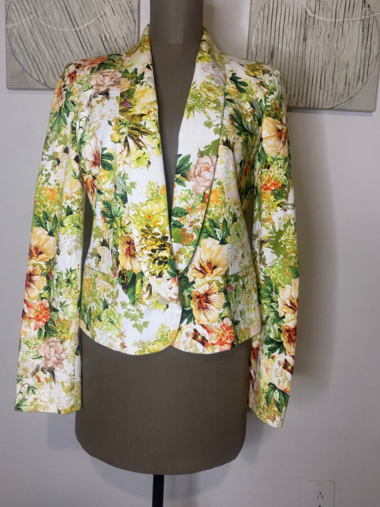 Blazer corto estampado, Mujer, Talla M-28